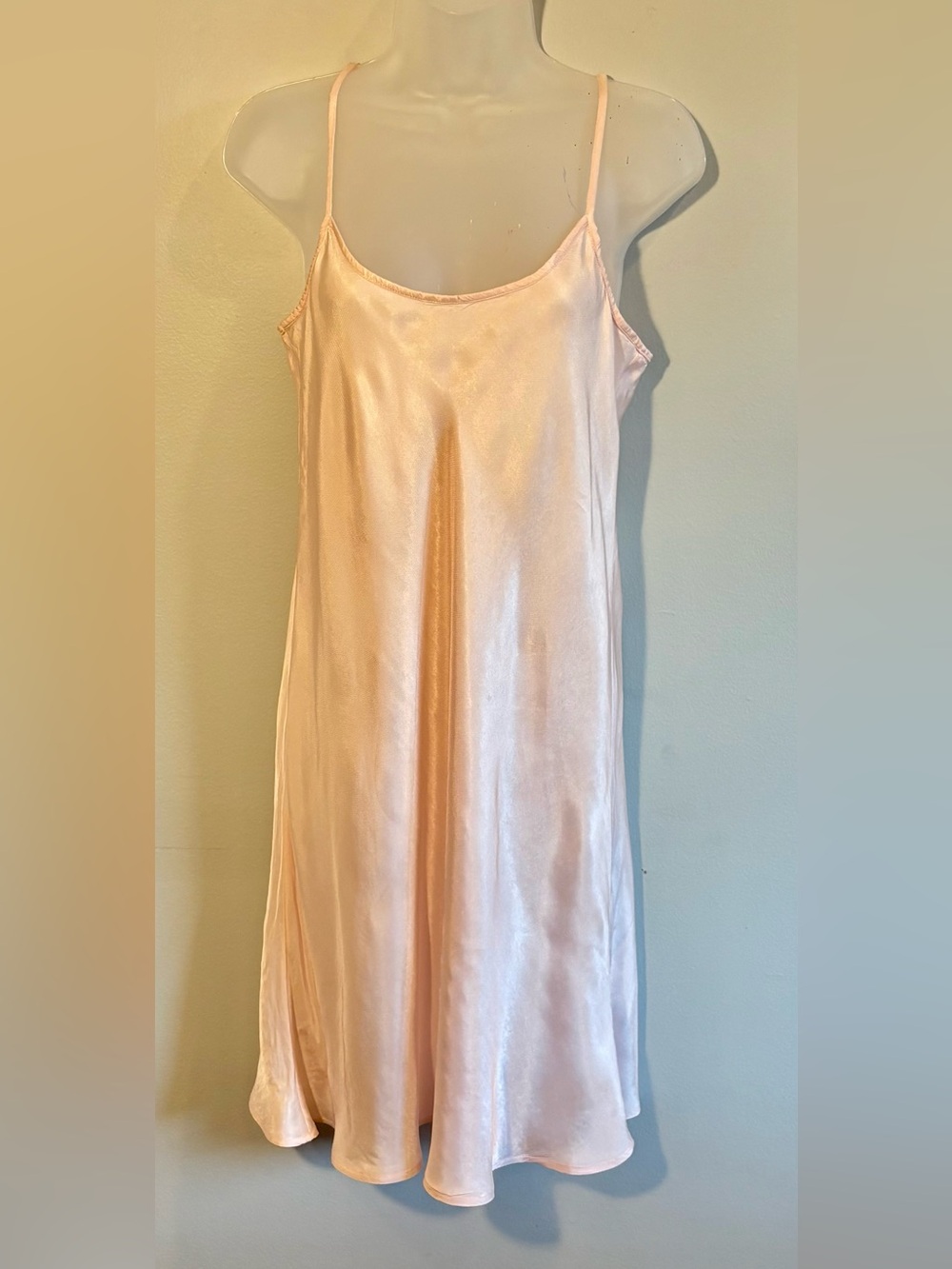 Ghost London Blush Pink Satin Slip Dress Minimalist Sophisticated Size Small